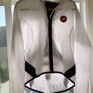 Castelli light white cycling windbreaker jacket- M